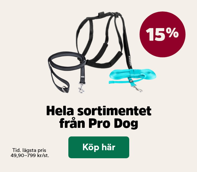 15% p&aring; allt fr&aring;n Pro Dog t o m 28/6 - visa produkter