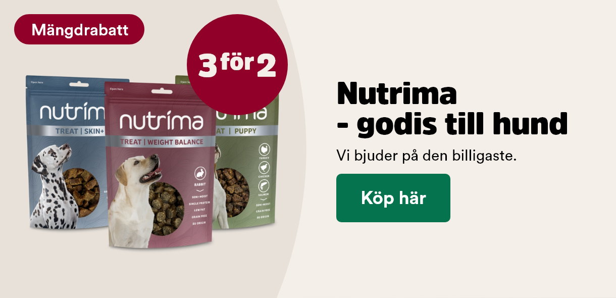 M&auml;ngdrabatt p&aring; Nutrima hundgodis - 3 f&ouml;r 2
