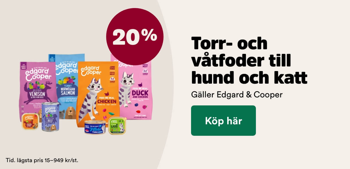 20% p&aring; Edgard & Cooper foder till hund och katt t o m 30/8 - k&ouml;p h&auml;r