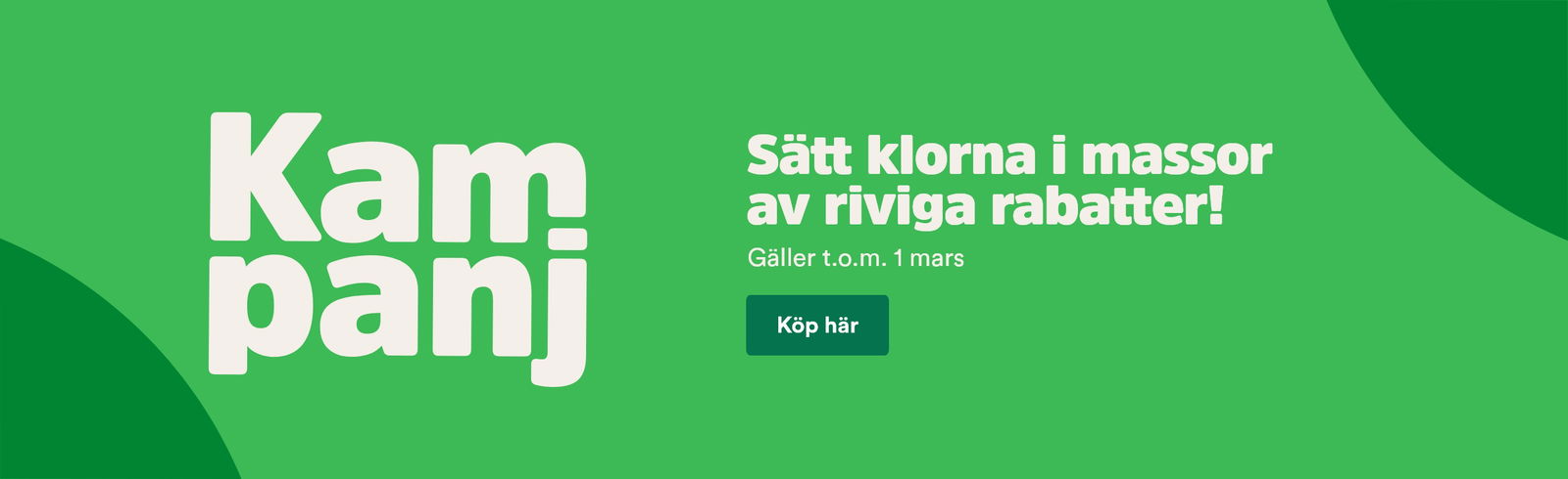 S&auml;tt klorna i massor av riviga rabatter, g&auml;ller t o m 1 mars. Se alla kampanjprodukter h&auml;r
