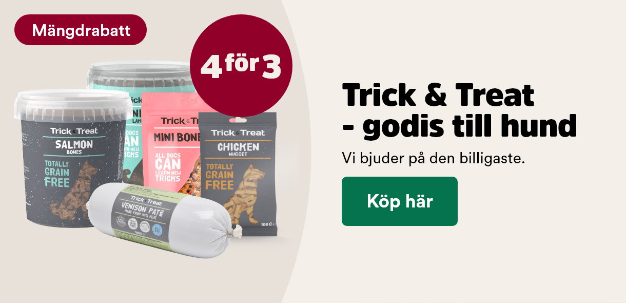 M&auml;ngdrabatt p&aring; Trick&Treat hundgodis - 4 f&ouml;r 3