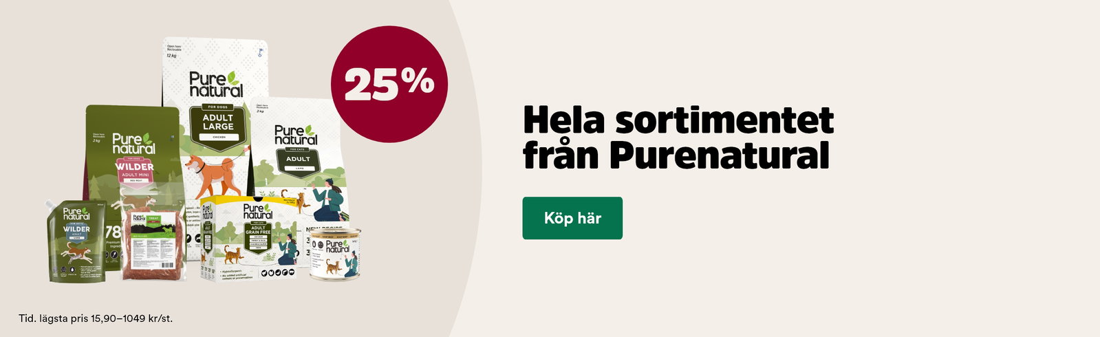 25% p&aring; Purenatural t o m 2 augusti, se produkterna h&auml;r