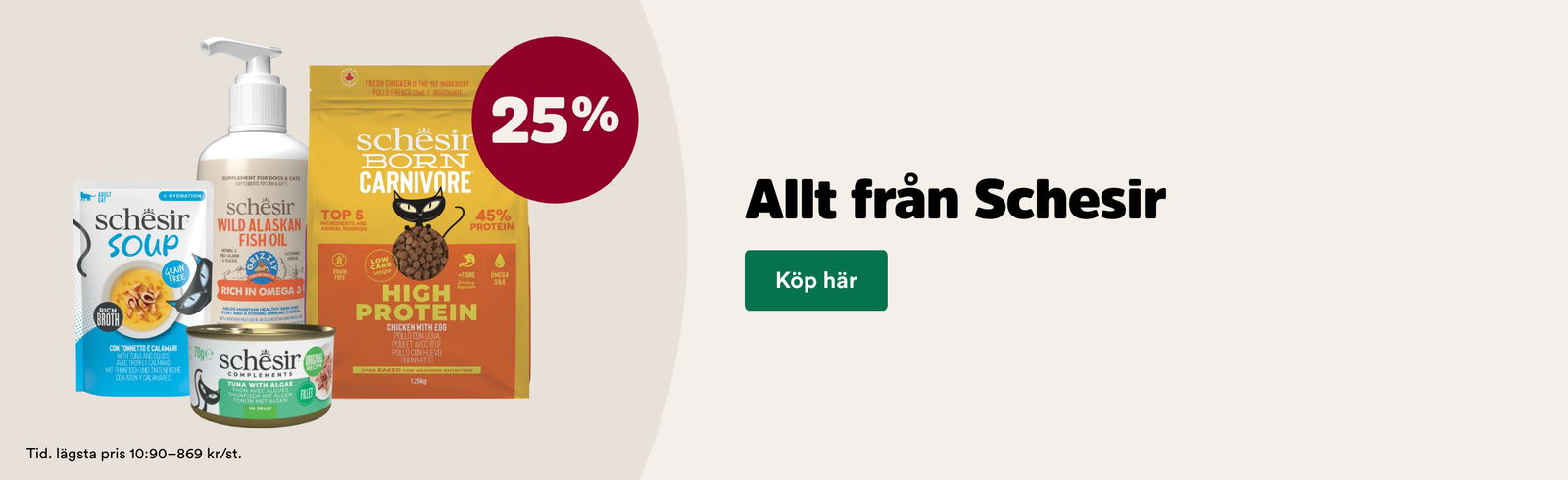 25% p&aring; Schesir t o m 29/3. K&ouml;p h&auml;r