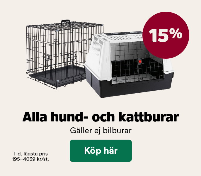 15% p&aring; hundburar och kattburar t o m 31 maj, visa produkter