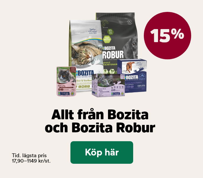 15% p&aring; Bozita & Bozita Robur till hund och katt t o m 1/3 - k&ouml;p h&auml;r