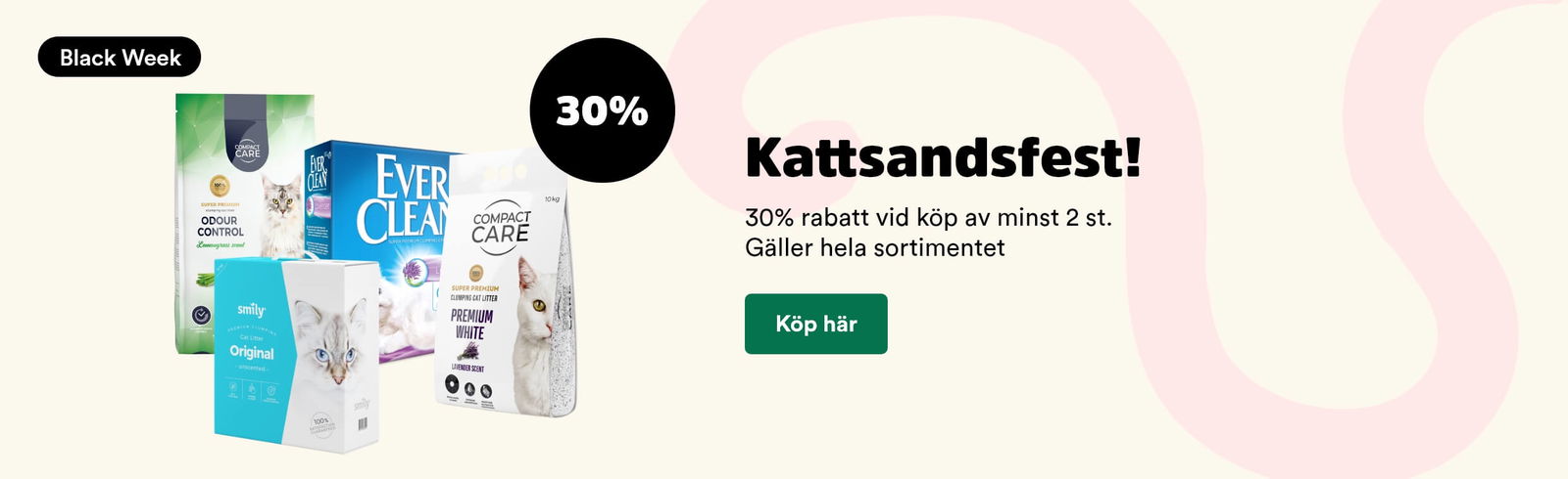 Arken Zoo Startsida Black week kattsand 2 st 30%