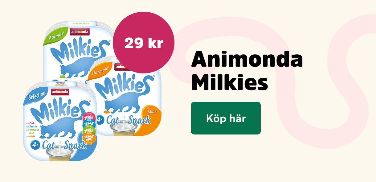 29 kr för Animonda Milkies kattgodis t o m 31/10