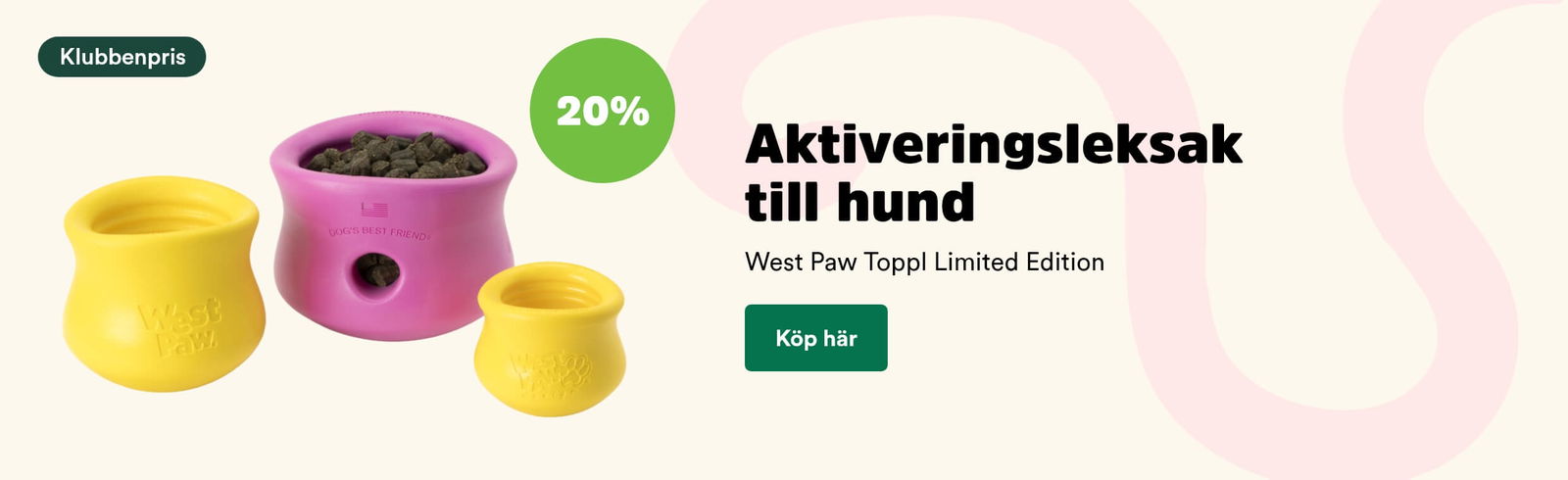 Arken Zoo Valp Mån kundkl 6/25 Hundleksak west paw