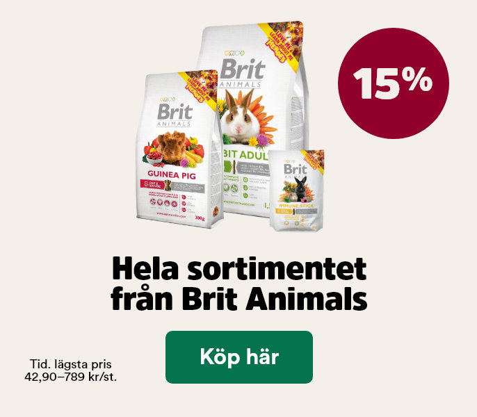 15% p&aring; Brit Animals till sm&aring;djur t o m 2 augusti, k&ouml;p h&auml;r