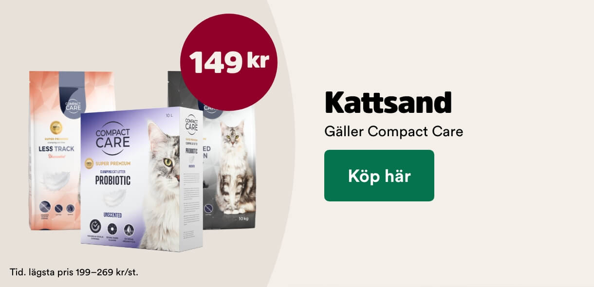 149 kr f&ouml;r Compact Care kattsand - visa produkter