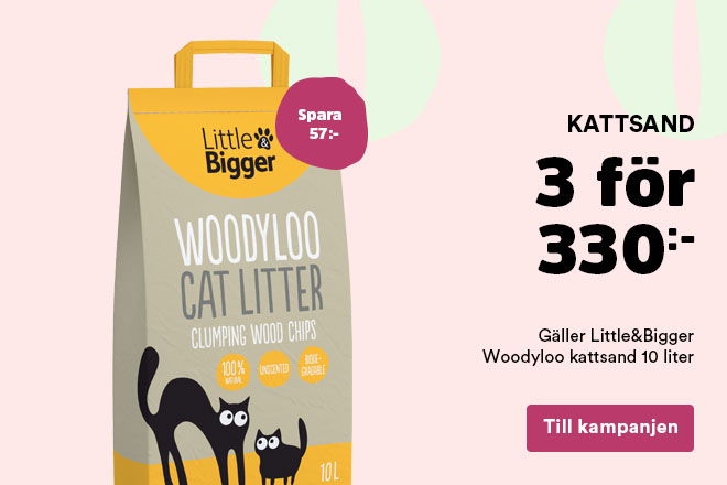 Little&Bigger Woodyloo kattsand 3 f&ouml;r 330 kr