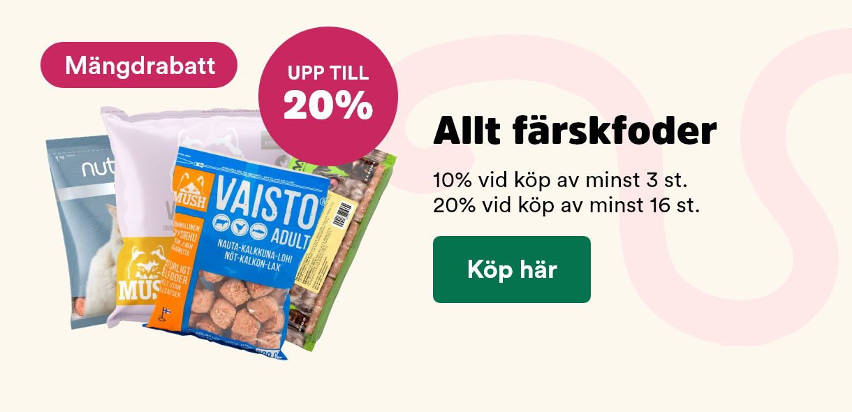 arken zoo mängdrabatt färskfoder till hund och katt