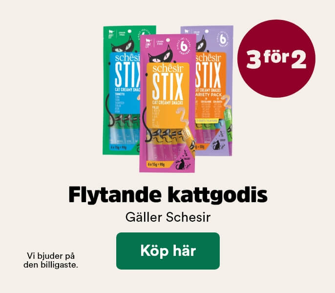 3 f&ouml;r 2 p&aring; Schesir STIX flytande kattgodis t o m 3 maj, visa produkter