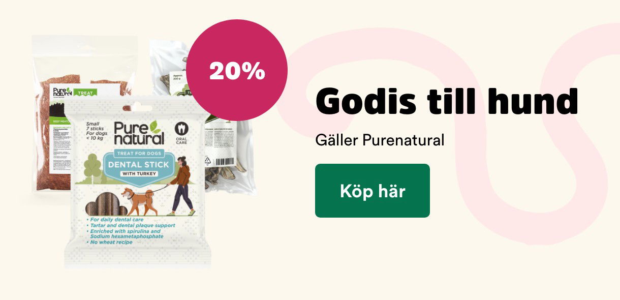20% på Purenatural hundgodis t o m 31/10