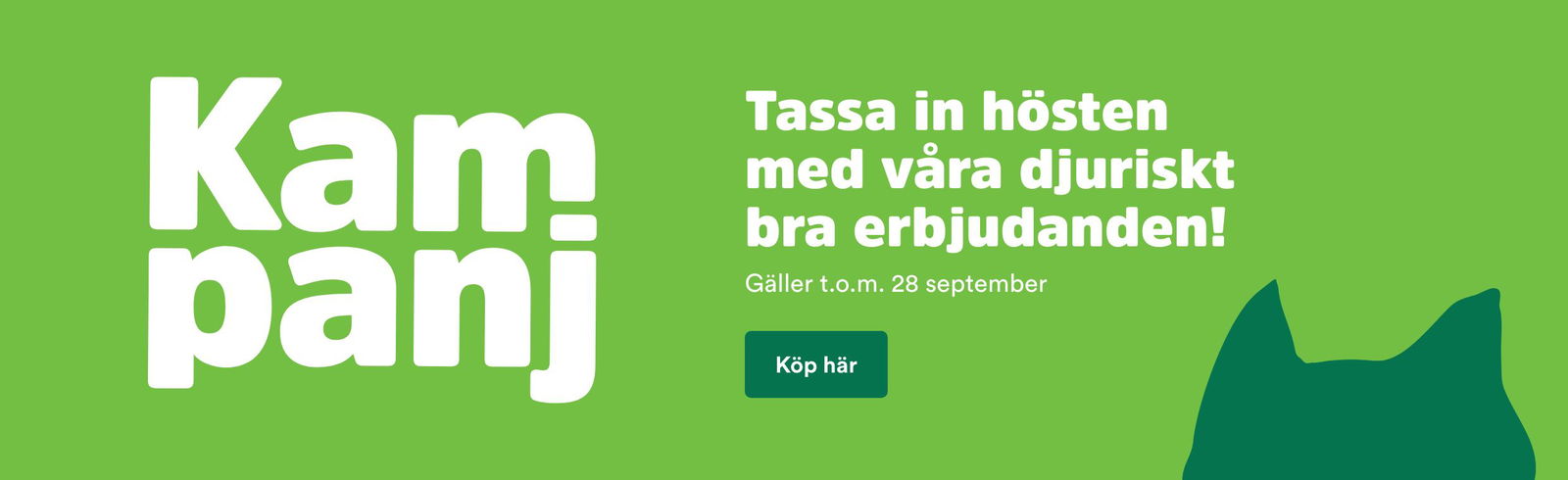 Månadskampanj t o m 28 september. Köp här! Skyltas på Arken Zoo Start