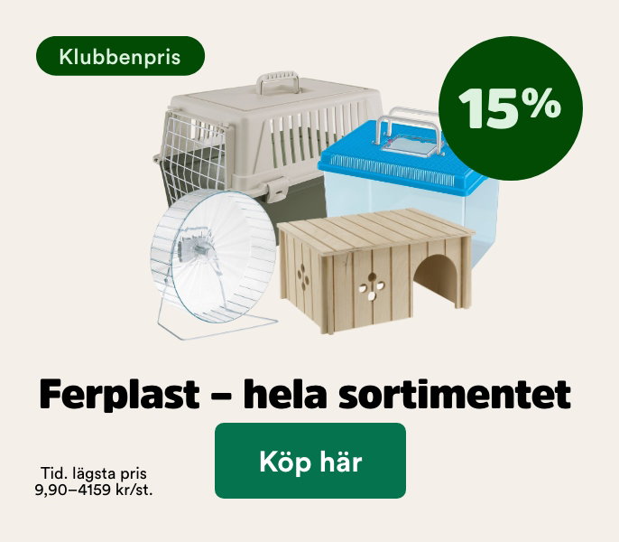 15% p&aring; Ferplast f&ouml;r medlemmar t o m 1 november, k&ouml;p h&auml;r