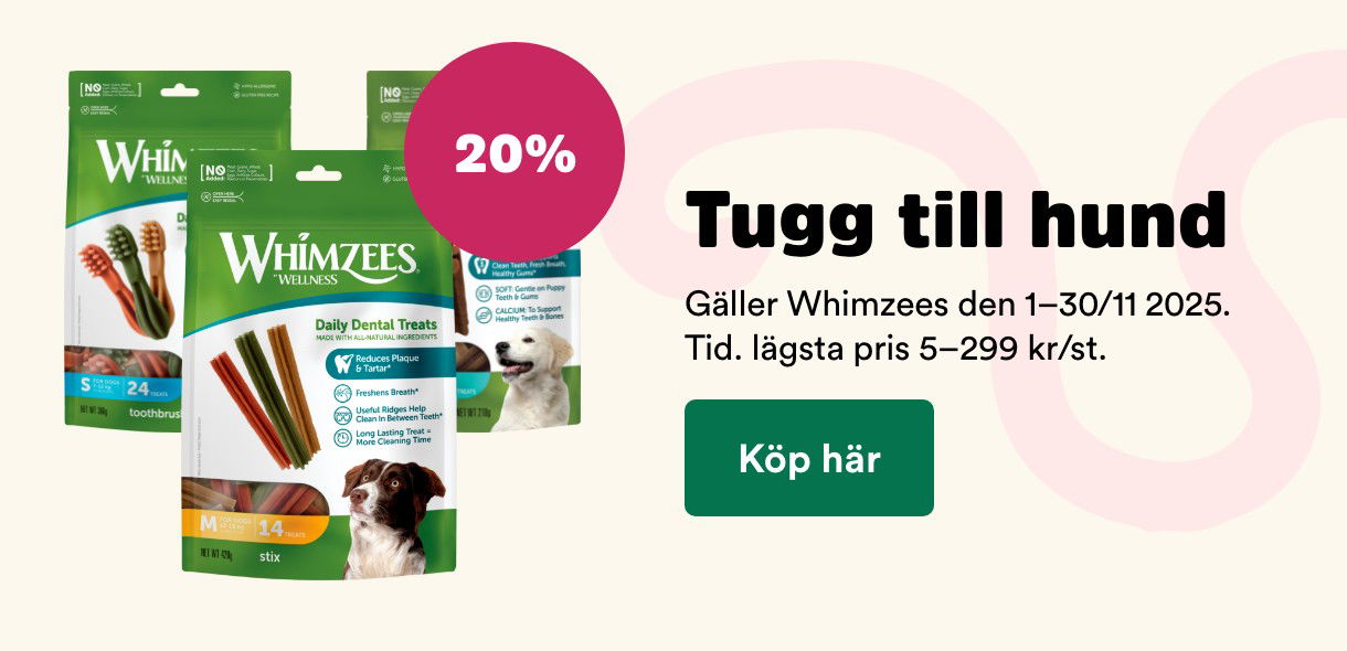 20% på Whimzees hundtugg t o m 30/11 2025 - visa produkter