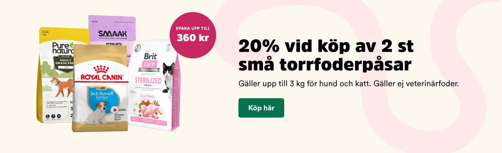 Arken Zoo Start K6 2025 små torrfoderpåsar