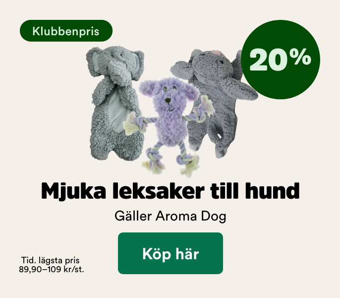 20% p&aring; Aroma Dog hundleksaker f&ouml;r medlemmar t o m 4/10 - k&ouml;p h&auml;r