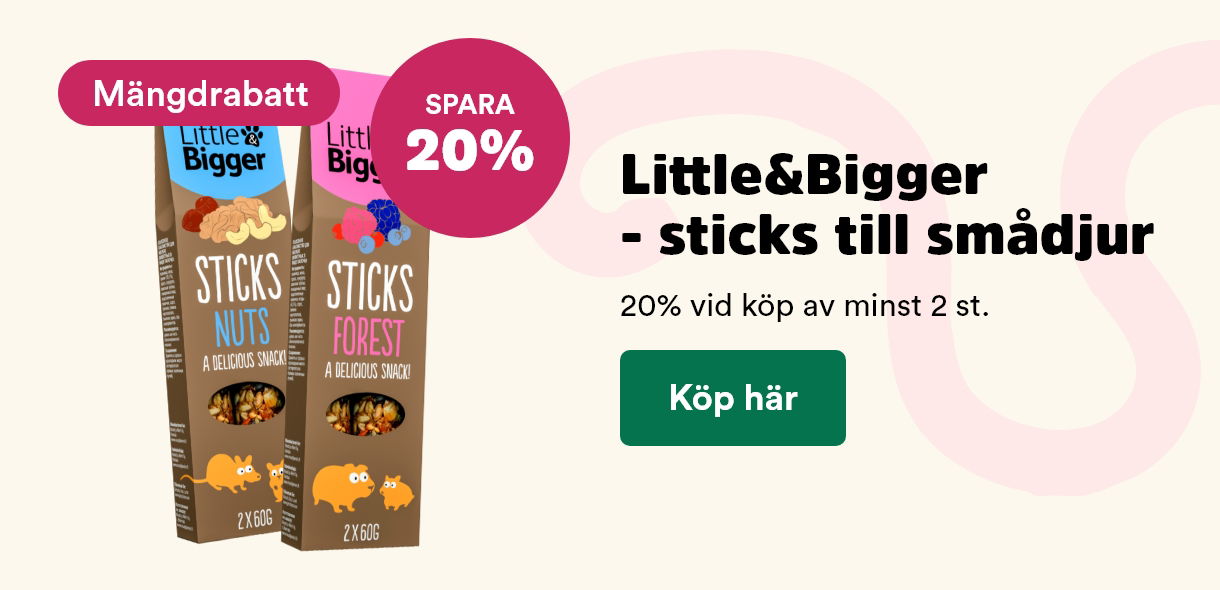 Arken Zoo smådjur mängdrabatt little&bigger sticks till smådjur