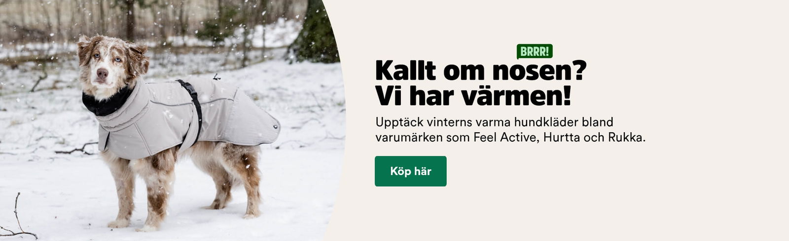 Vintert&auml;cken till hund - Visa produkter