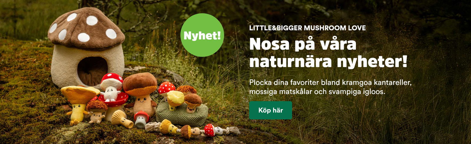 Arken Zoo Start Little&Bigger Mushroom Love hundleksaker & kattleksaker