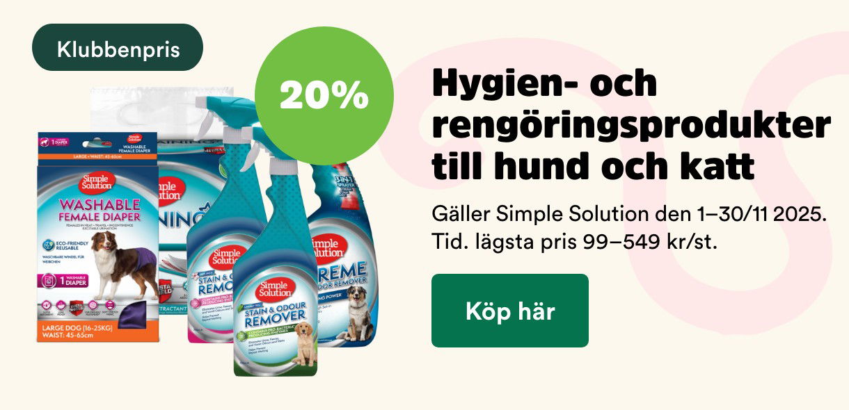 20% på Simple Solution för Klubbenmedlemmar t o m 30/11 2025 - visa produkter