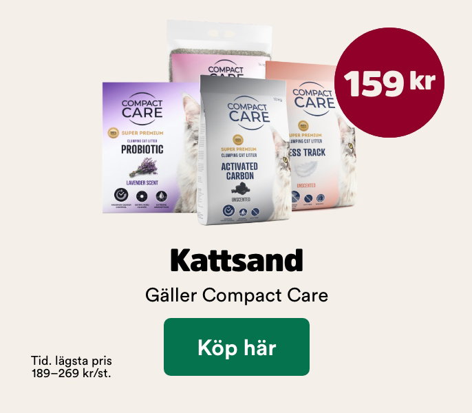159 kr f&ouml;r Compact Care kattsand t o m 1 november, k&ouml;p h&auml;r