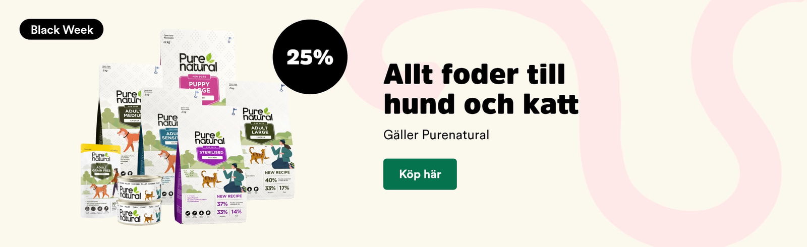 Arken Zoo Startsida Black week purenatural hundmat kattmat 25%