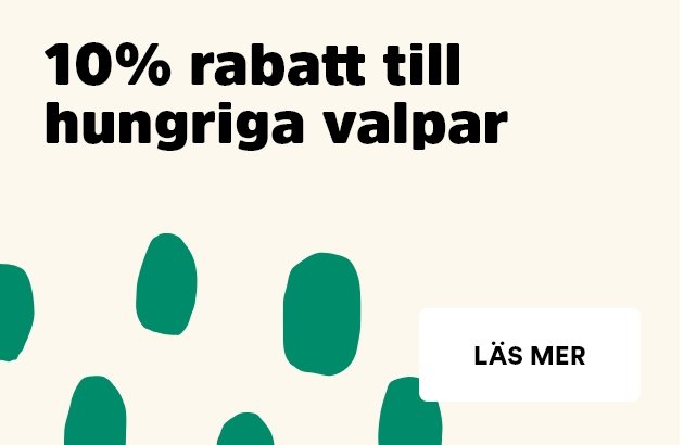 10% p&aring; foder f&ouml;r valpar i Minitassar