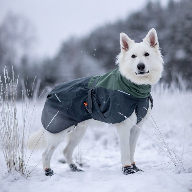 Non-Stop Dogwear Glacier 2.0 Vintertäcke i Ull Grön/Svart