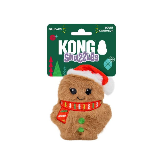 KONG Holiday26 Snuzzles Mini Santa Gingerbread 14 cm