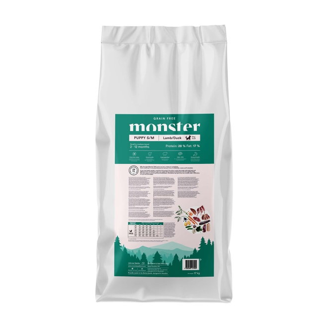 Monster Puppy Grain Free Small&Medium Breed Lamb & Duck (17 kg)