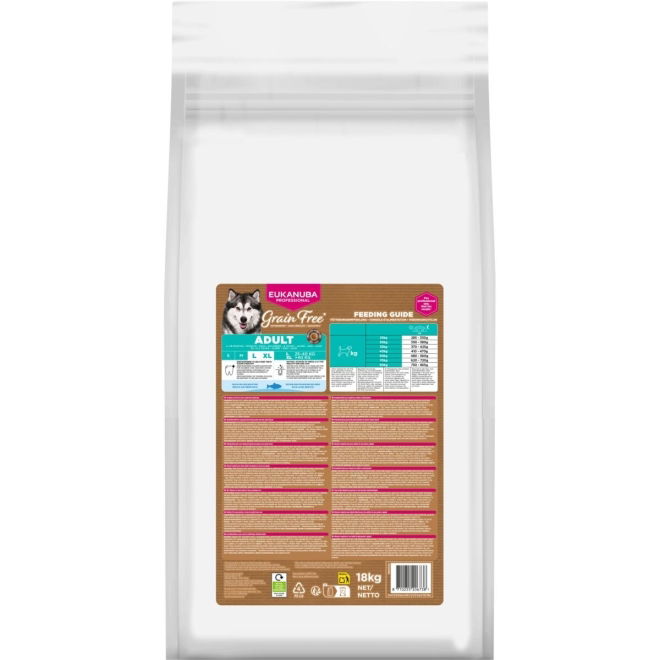 Eukanuba Dog Grain Free Adult Large & Extra Large Breed Ocean Fish (18 kg)