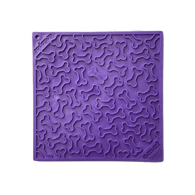 SodaPup Lick Mat Bone Lila 20 x 20 cm