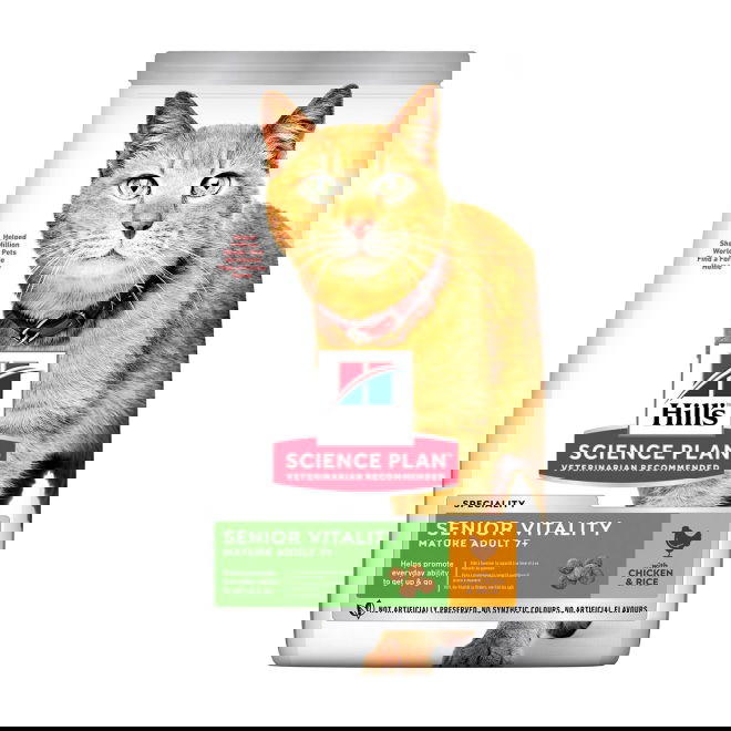Hills Science Plan Cat Mature Adult 7+ Senior Vitality Chicken & Rice