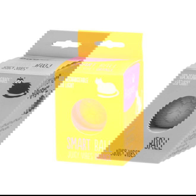 Little&Bigger Juicy Vibes Rullande Kattboll Apelsin 3,8 cm