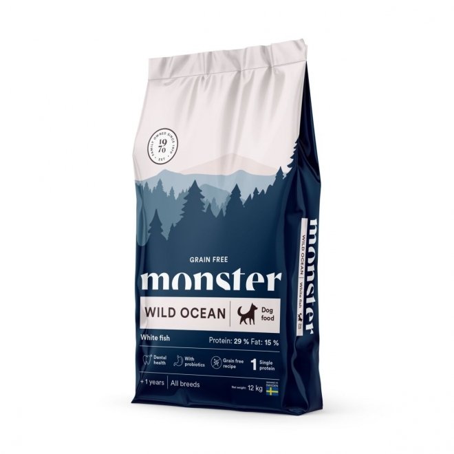 Monster Dog Adult Grain Free Wild Ocean Vit Fisk