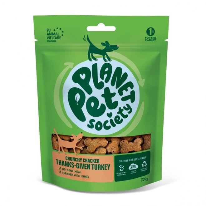 Planet Pet Society Dog Crunchy Cracker Thanks Given Turkey 200 g