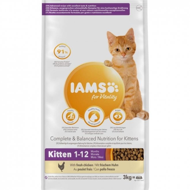 Iams for Vitality Kitten Chicken (3 kg)