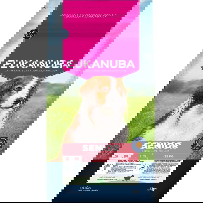 Eukanuba Dog Senior Small & Medium Breed Lamb & Rice (3 kg)