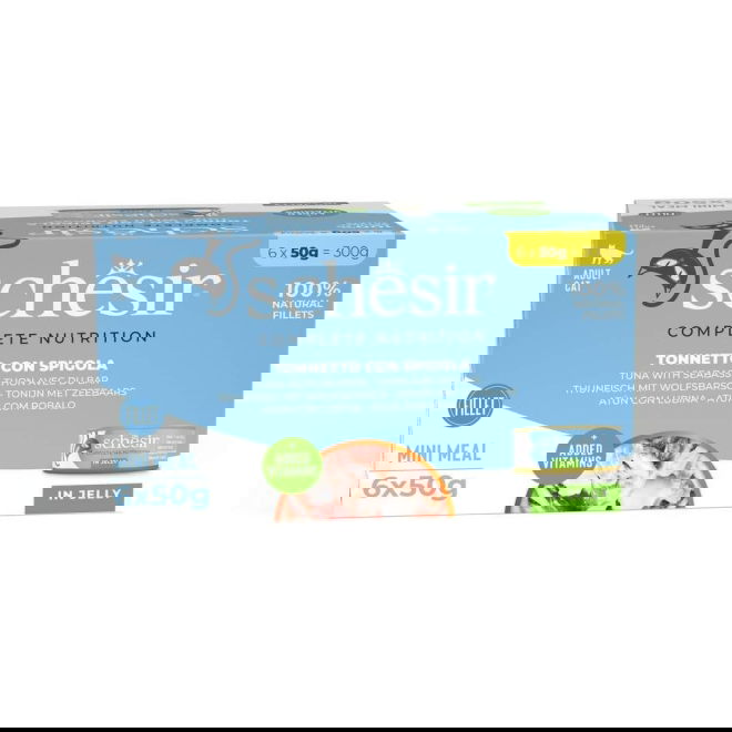 Schesir Cat Adult Tuna & Sea bass in Jelly 6 x 50 g
