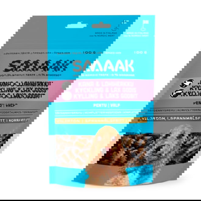 SMAAK Puppy Valpgodis Kyckling & Lax 100 g