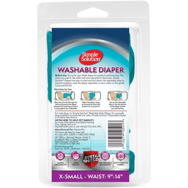 Simple Solution Washable Diaper Blöja till Hund (XS)