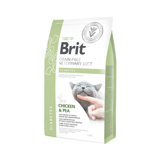 Brit Veterinary Diet Cat Diabetes Grain Free Chicken & Pea (2 kg)