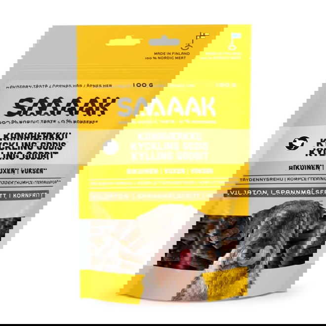 SMAAK Dog Adult Hundgodis Kyckling 100 g