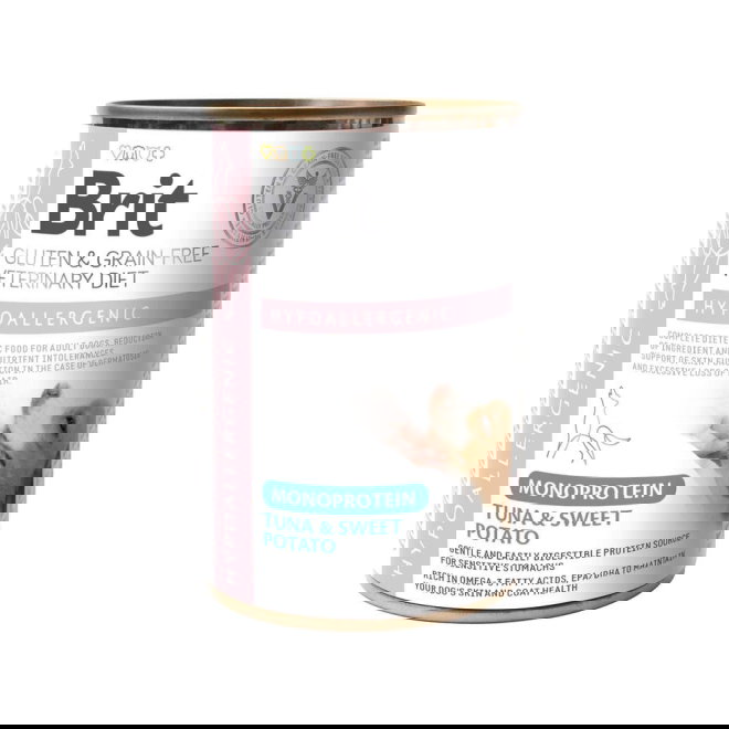 Brit Veterinary Diet Dog Hypoallergenic Monoprotein Tuna & Sweet potato 400 g