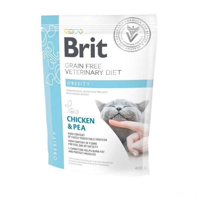 Brit Veterinary Diet Cat Obesity Grain Free Chicken & Pea (400 g)