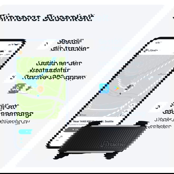 Tractive Dog 6 GPS Hund Svart