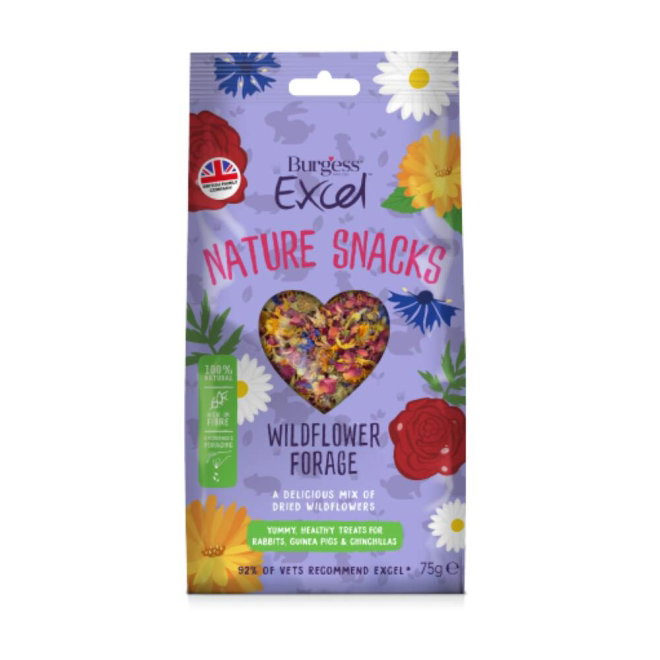 Burgess Excel Nature Snacks Wildflower Forage 75 g